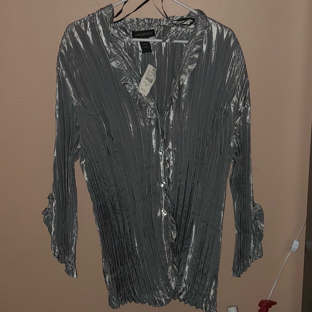 Lane Bryant Silver Blouse